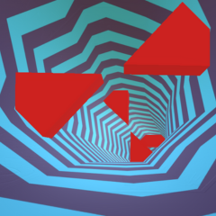 Fly through tunnels in Color Tunnel