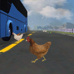 Avoid vehicles and survive as long as possible in Rooster Road.
